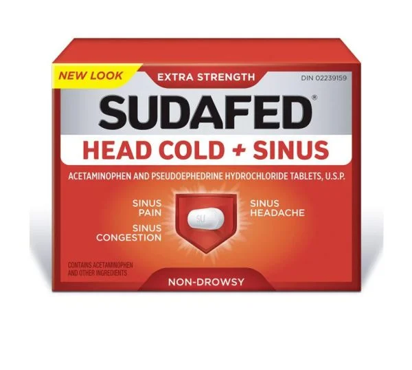 Sudafed Cabeza Resfriado y Sinusitis