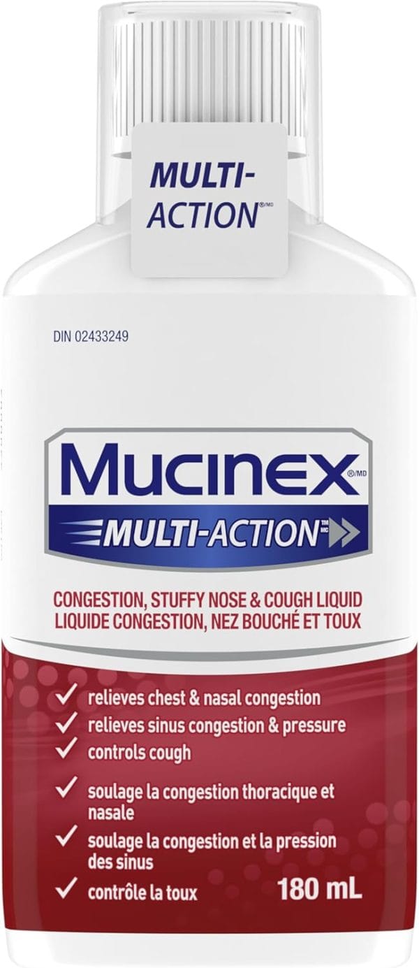 Mucinex Multi-Action Congestion, Stuffy Nose & Cough - Liquid